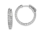 FJC Finejewelers 925 Sterling Silver Rhodium Plated CZ In and Out Hinged Hoop Earrings 21 x 20 mm