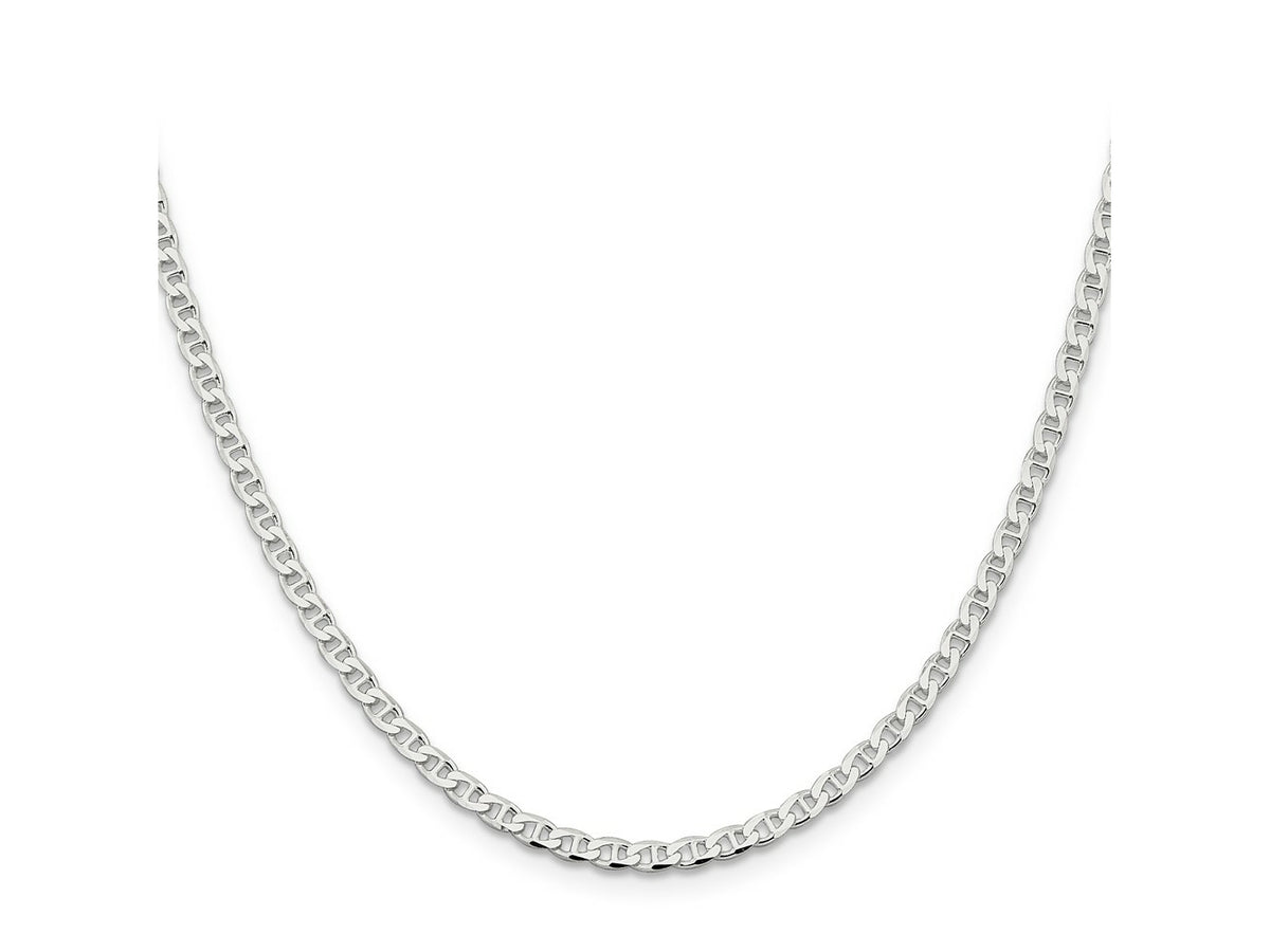 FJC Finejewelers 925 Sterling Silver Flat Cuban Anchor Chain 26 Inches x 3.15 mm