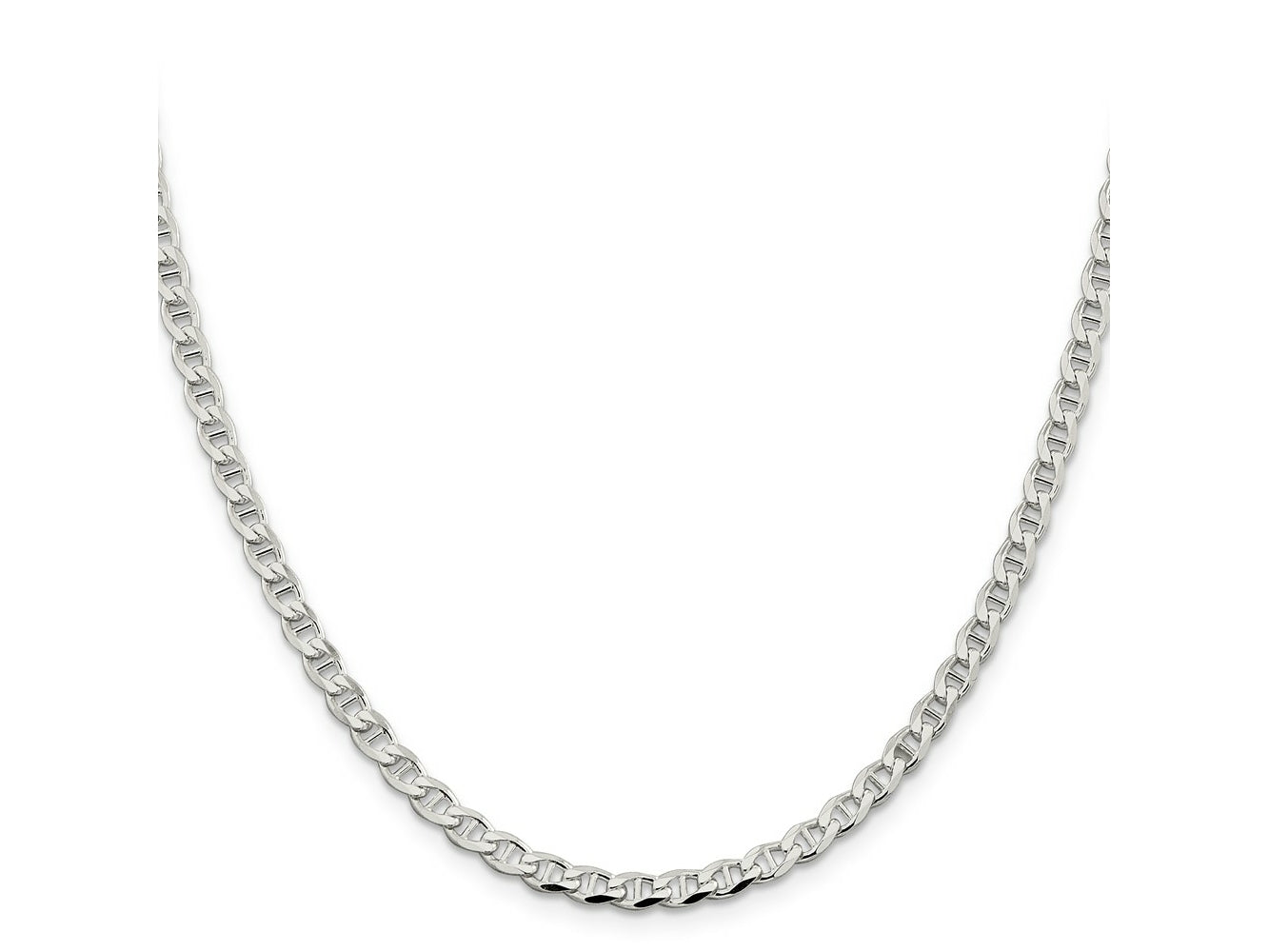 FJC Finejewelers 925 Sterling Silver Flat Cuban Anchor Chain 26 Inches x 4.15 mm