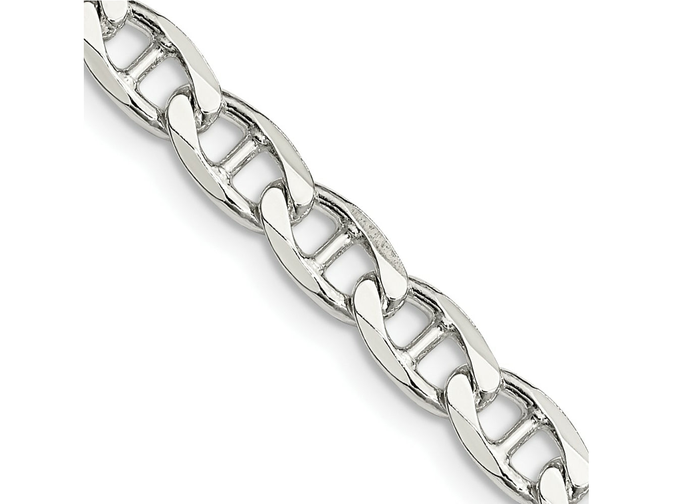 FJC Finejewelers 925 Sterling Silver Flat Cuban Anchor Bracelet Chain 9 Inches x 5.7 mm