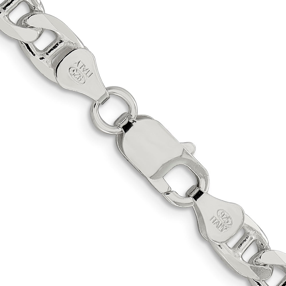 FJC Finejewelers 925 Sterling Silver Flat Cuban Anchor Bracelet Chain 9 Inches x 6.5 mm