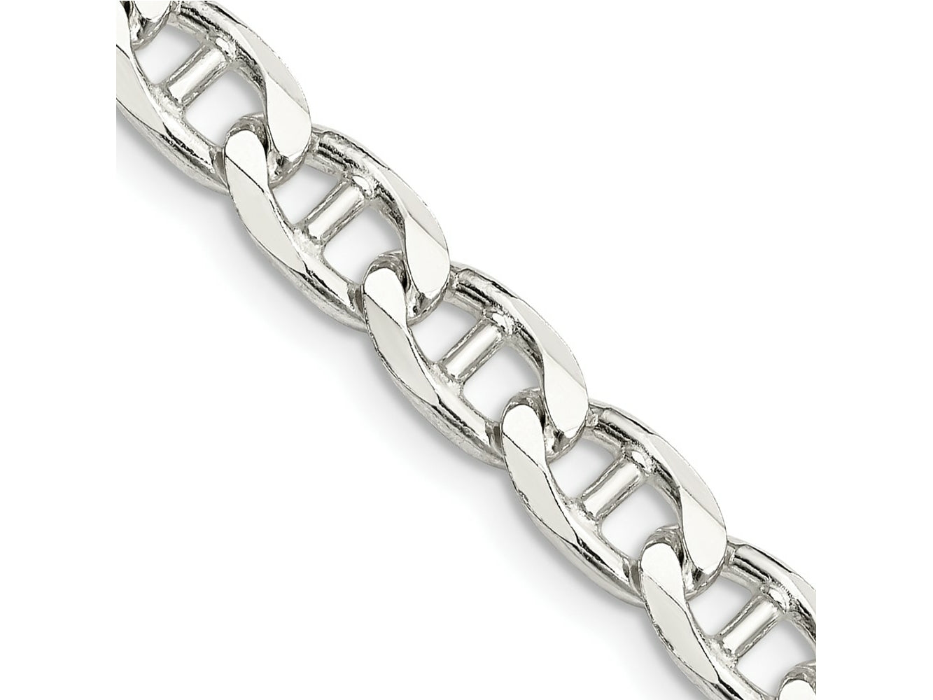 FJC Finejewelers 925 Sterling Silver Flat Cuban Anchor Bracelet Chain 9 Inches x 6.5 mm