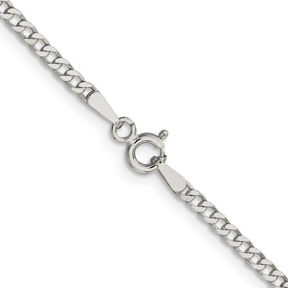 FJC Finejewelers 925 Sterling Silver Beveled Curb Chain 18 Inches x 2.3 mm
