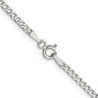 FJC Finejewelers 925 Sterling Silver Beveled Curb Chain 22 Inches x 2.3 mm