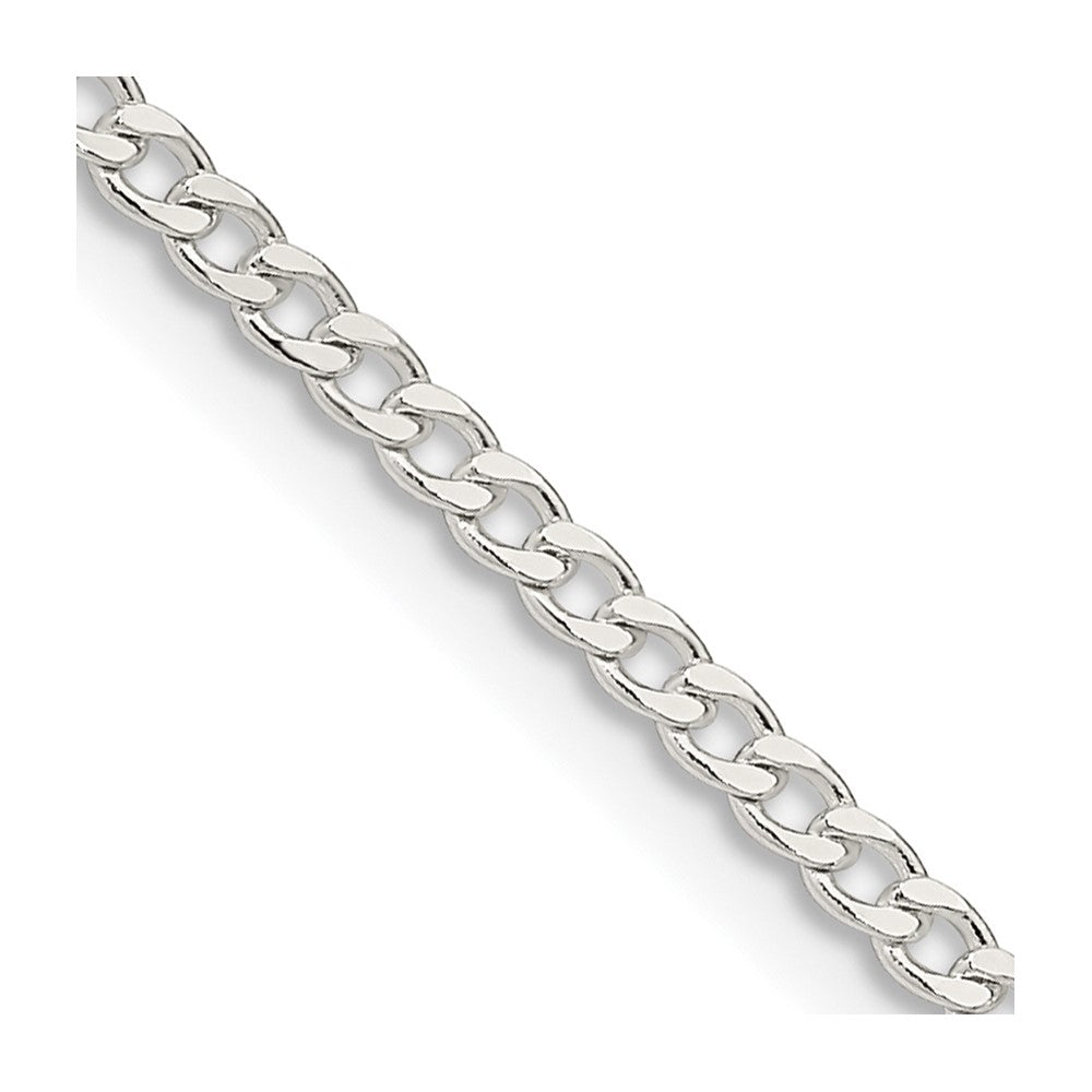 FJC Finejewelers 925 Sterling Silver Beveled Curb Chain 30 Inches x 2.3 mm