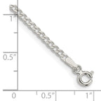 FJC Finejewelers 925 Sterling Silver Beveled Curb Bracelet Chain 8 Inches x 2.3 mm