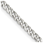 FJC Finejewelers 925 Sterling Silver Beveled Curb Chain 30 Inches x 3.2 mm