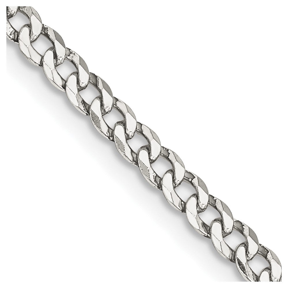 FJC Finejewelers 925 Sterling Silver Beveled Curb Chain 30 Inches x 3.2 mm
