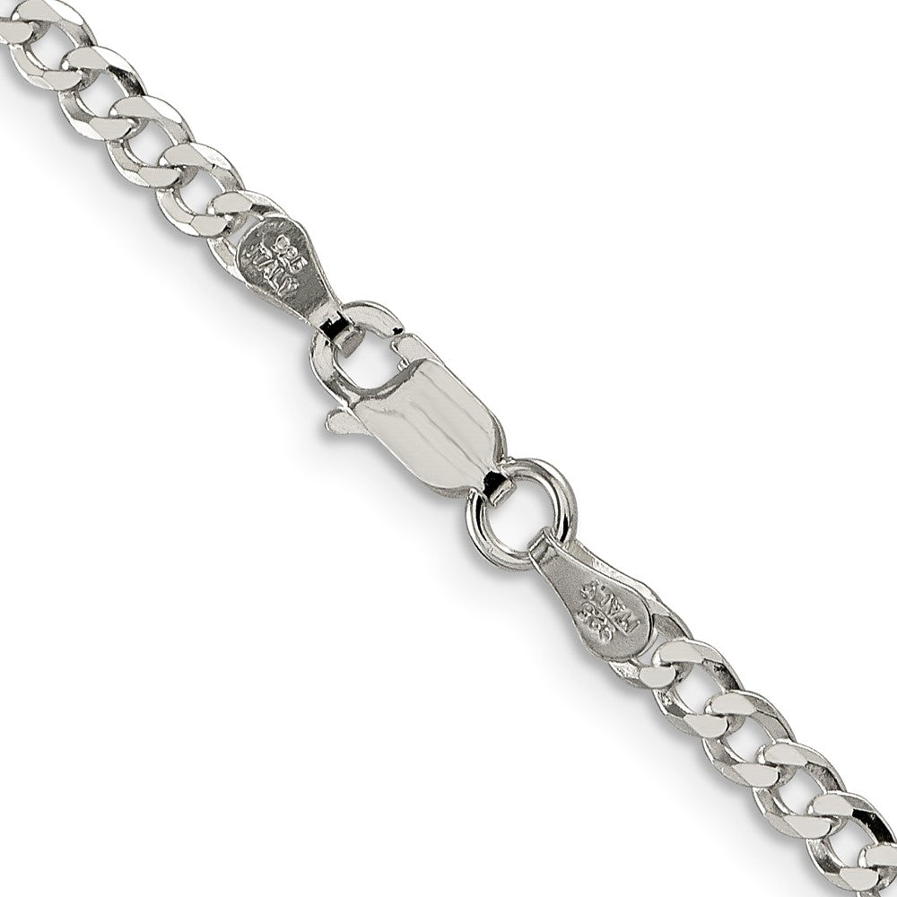 FJC Finejewelers 925 Sterling Silver Beveled Curb Chain 30 Inches x 3.2 mm