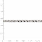 FJC Finejewelers 925 Sterling Silver Beveled Curb Bracelet Chain 7 Inches x 3.2 mm
