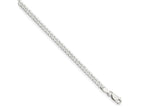 FJC Finejewelers 925 Sterling Silver Beveled Curb Bracelet Chain 7 Inches x 3.2 mm