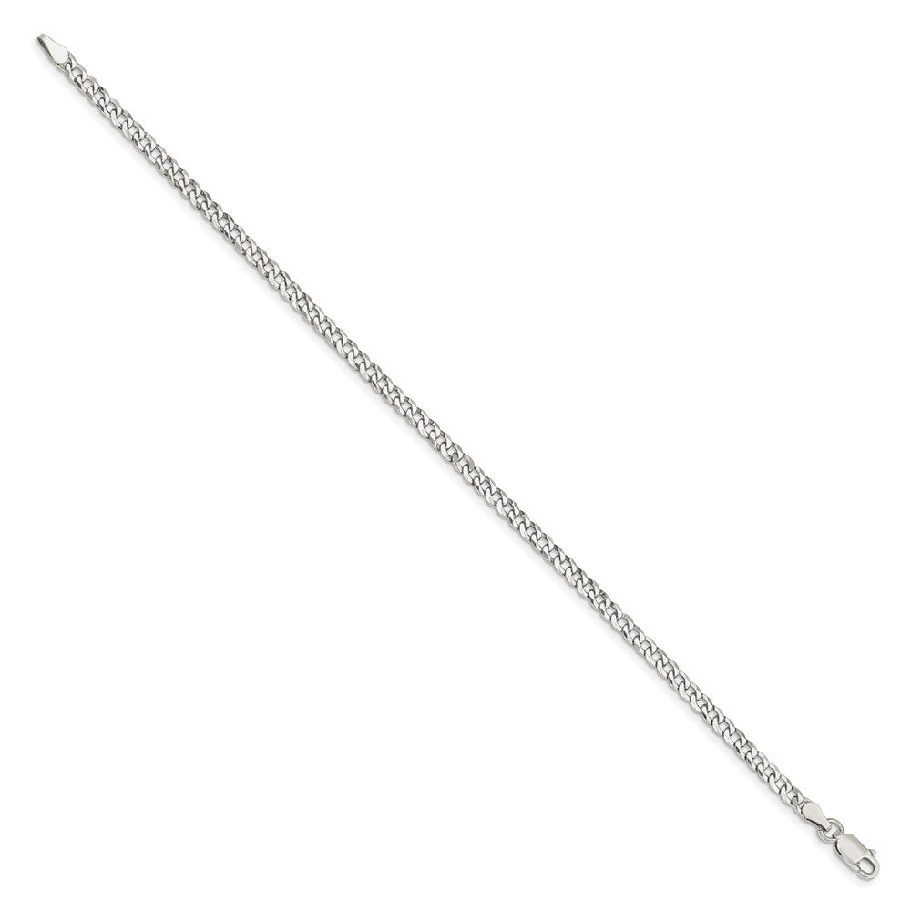FJC Finejewelers 925 Sterling Silver Beveled Curb Bracelet Chain 8 Inches x 3.2 mm