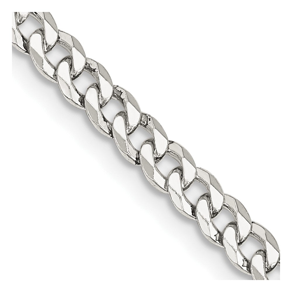 FJC Finejewelers 925 Sterling Silver Beveled Curb Chain 20 Inches x 4 mm