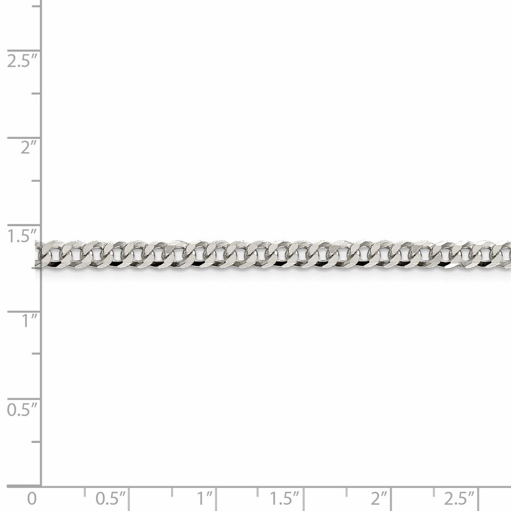 FJC Finejewelers 925 Sterling Silver Beveled Curb Chain 20 Inches x 4 mm