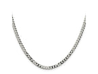 FJC Finejewelers 925 Sterling Silver Beveled Curb Chain 24 Inches x 4 mm