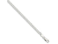 FJC Finejewelers 925 Sterling Silver Beveled Curb Bracelet Chain 7 Inches x 4 mm