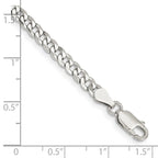 FJC Finejewelers 925 Sterling Silver Beveled Curb Bracelet Chain 8 Inches x 4 mm