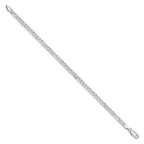 FJC Finejewelers 925 Sterling Silver Beveled Curb Bracelet Chain 8 Inches x 4 mm