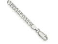FJC Finejewelers 925 Sterling Silver Beveled Curb Bracelet Chain 8 Inches x 4 mm