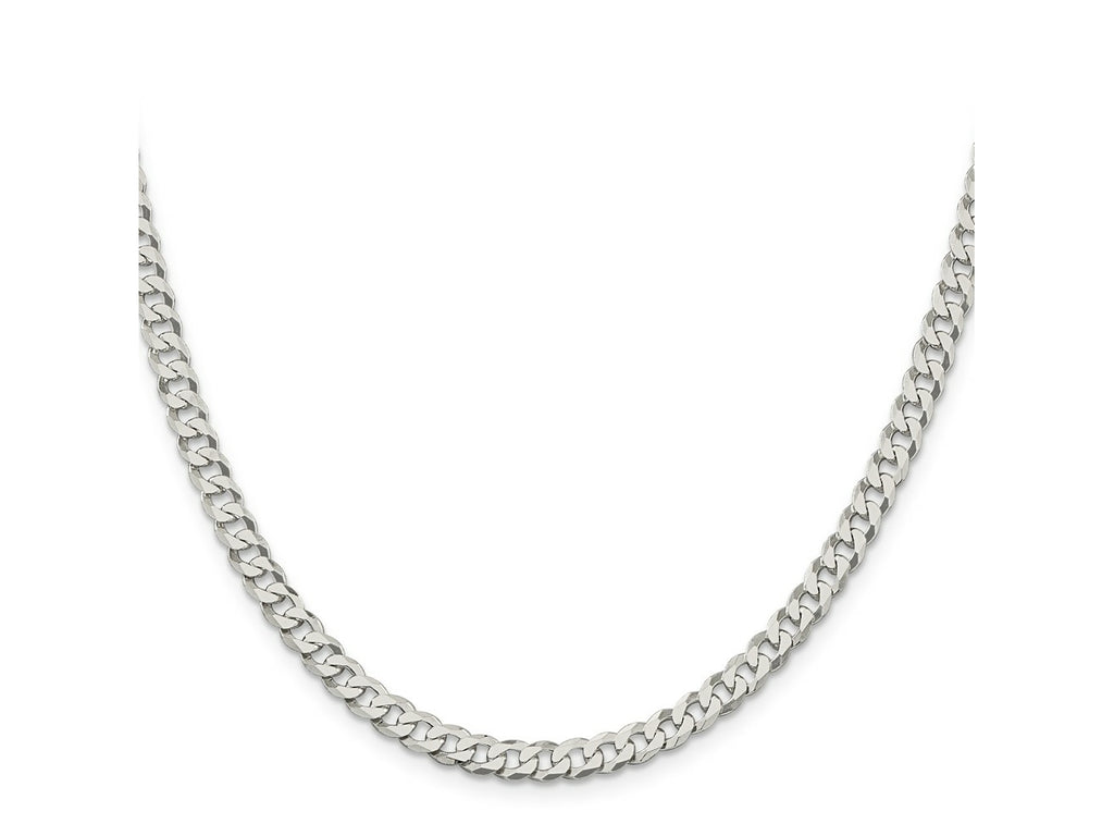 FJC Finejewelers 925 Sterling Silver Beveled Curb Chain 18 Inches x 5 mm
