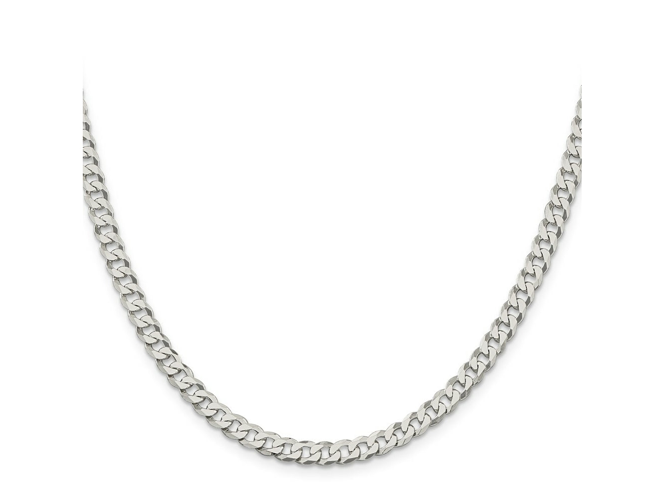 FJC Finejewelers 925 Sterling Silver Beveled Curb Chain 18 Inches x 5 mm