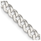FJC Finejewelers 925 Sterling Silver Beveled Curb Chain 24 Inches x 5 mm