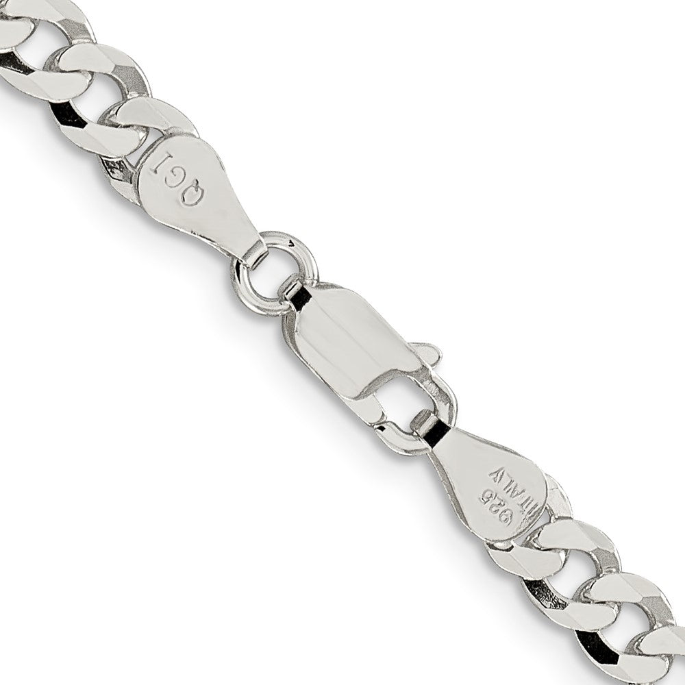 FJC Finejewelers 925 Sterling Silver Beveled Curb Bracelet Chain 7 Inches x 5 mm