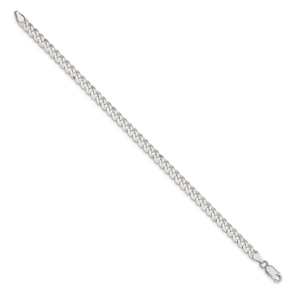 FJC Finejewelers 925 Sterling Silver Beveled Curb Bracelet Chain 8 Inches x 5 mm
