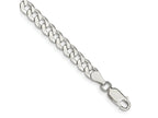 FJC Finejewelers 925 Sterling Silver Beveled Curb Bracelet Chain 8 Inches x 5 mm