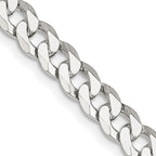FJC Finejewelers 925 Sterling Silver Beveled Curb Chain 20 Inches x 6 mm