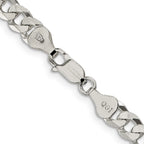 FJC Finejewelers 925 Sterling Silver Beveled Curb Chain 20 Inches x 6 mm