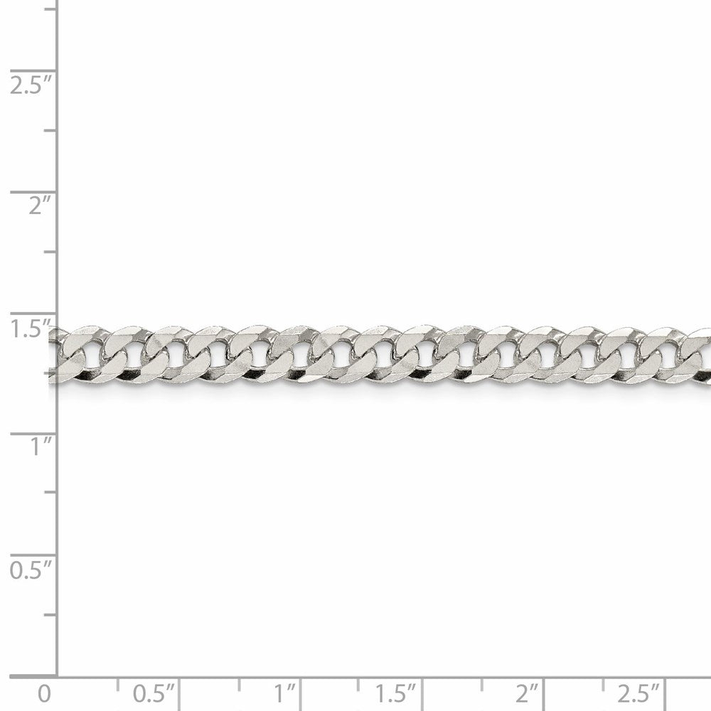 FJC Finejewelers 925 Sterling Silver Beveled Curb Chain 20 Inches x 6 mm