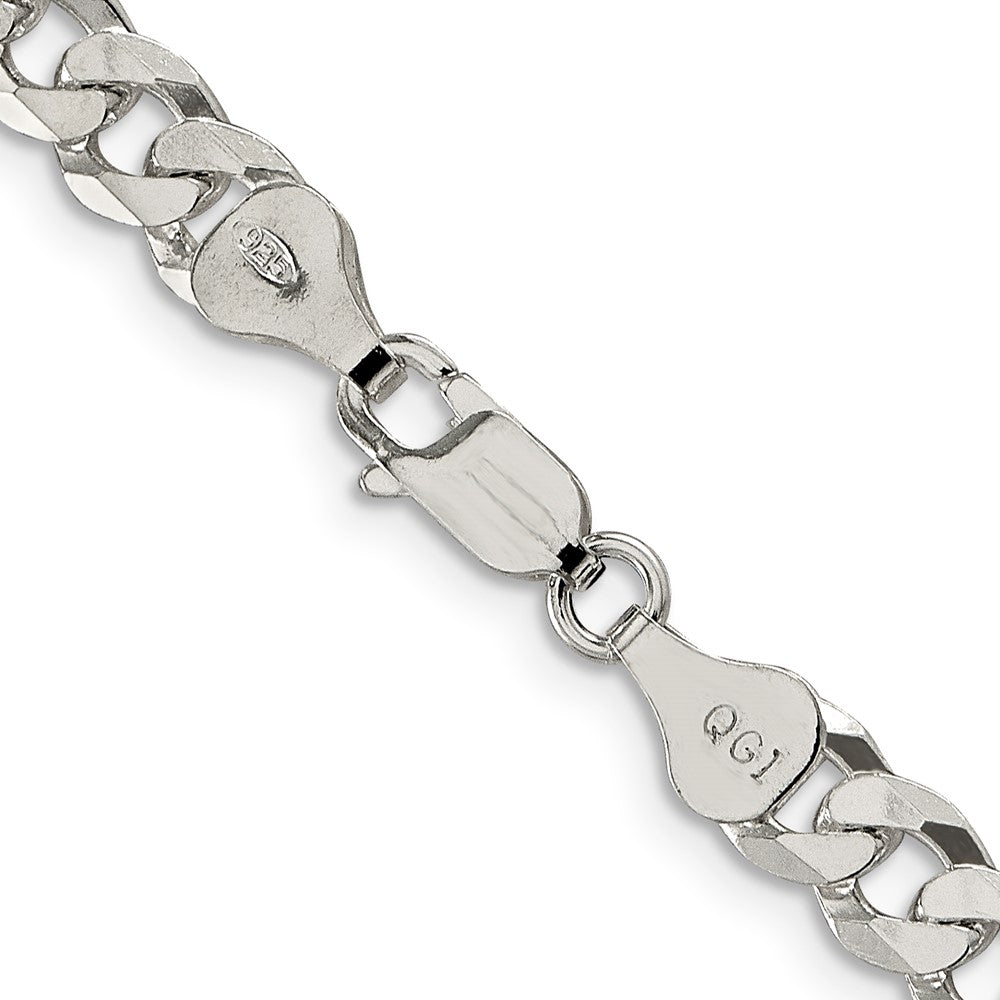 FJC Finejewelers 925 Sterling Silver Beveled Curb Bracelet Chain 8 Inches x 6 mm