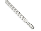 FJC Finejewelers 925 Sterling Silver Beveled Curb Bracelet Chain 8 Inches x 6 mm