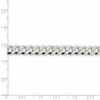 FJC Finejewelers 925 Sterling Silver Beveled Curb Bracelet Chain 9 Inches x 7 mm
