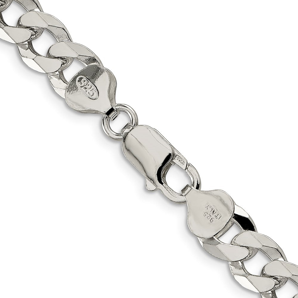 FJC Finejewelers 925 Sterling Silver Beveled Curb Chain 20 Inches x 8.5 mm
