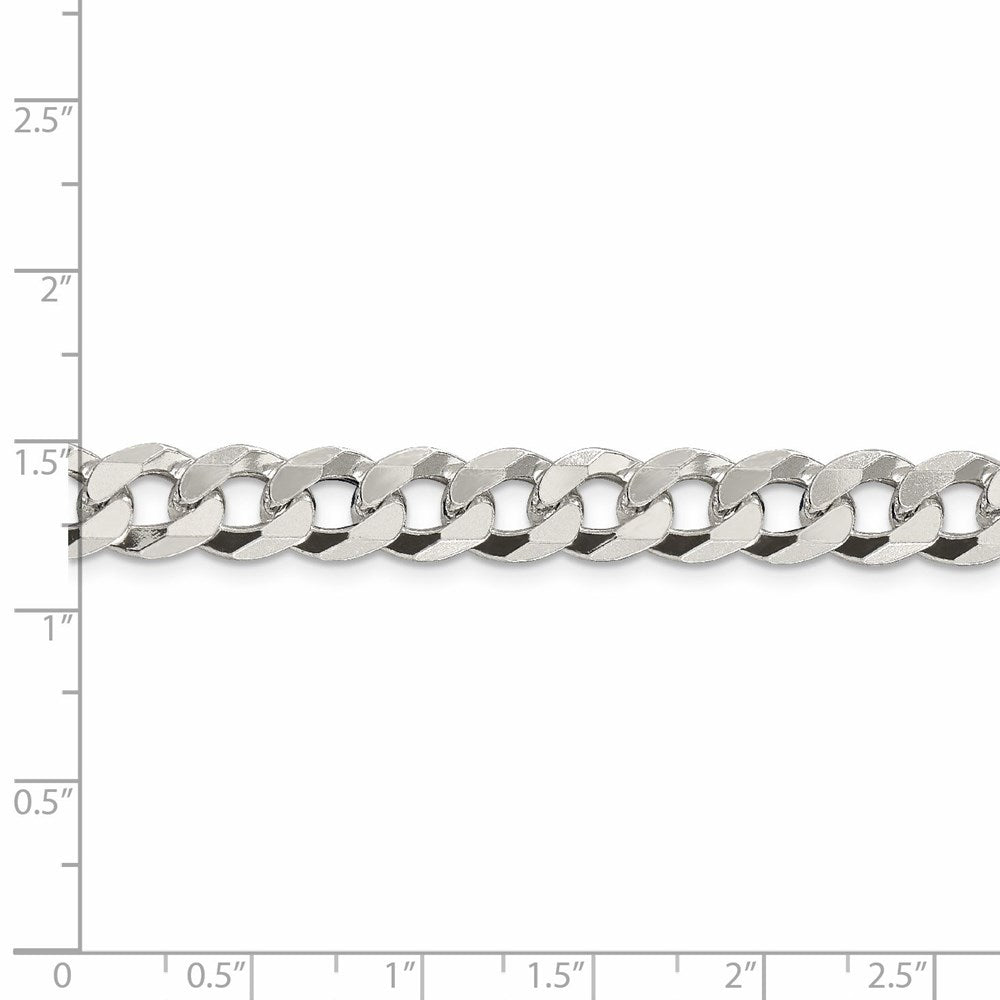 FJC Finejewelers 925 Sterling Silver Beveled Curb Chain 20 Inches x 8.5 mm
