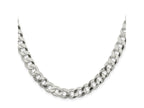 FJC Finejewelers 925 Sterling Silver Beveled Curb Chain 24 Inches x 8.5 mm