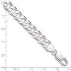 FJC Finejewelers 925 Sterling Silver Beveled Curb Bracelet Chain 8 Inches x 8.5 mm