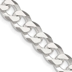 FJC Finejewelers 925 Sterling Silver Beveled Curb Bracelet Chain 9 Inches x 8.5 mm