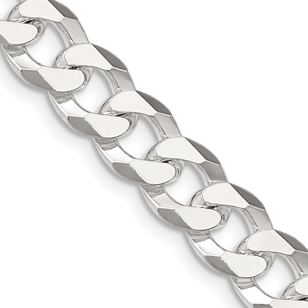 FJC Finejewelers 925 Sterling Silver Beveled Curb Bracelet Chain 9 Inches x 8.5 mm
