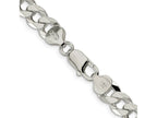 FJC Finejewelers 925 Sterling Silver Beveled Curb Bracelet Chain 9 Inches x 8.5 mm