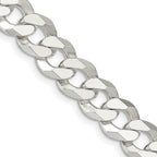 FJC Finejewelers 925 Sterling Silver Beveled Curb Chain 22 Inches x 12.3 mm