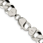 FJC Finejewelers 925 Sterling Silver Beveled Curb Chain 22 Inches x 12.3 mm