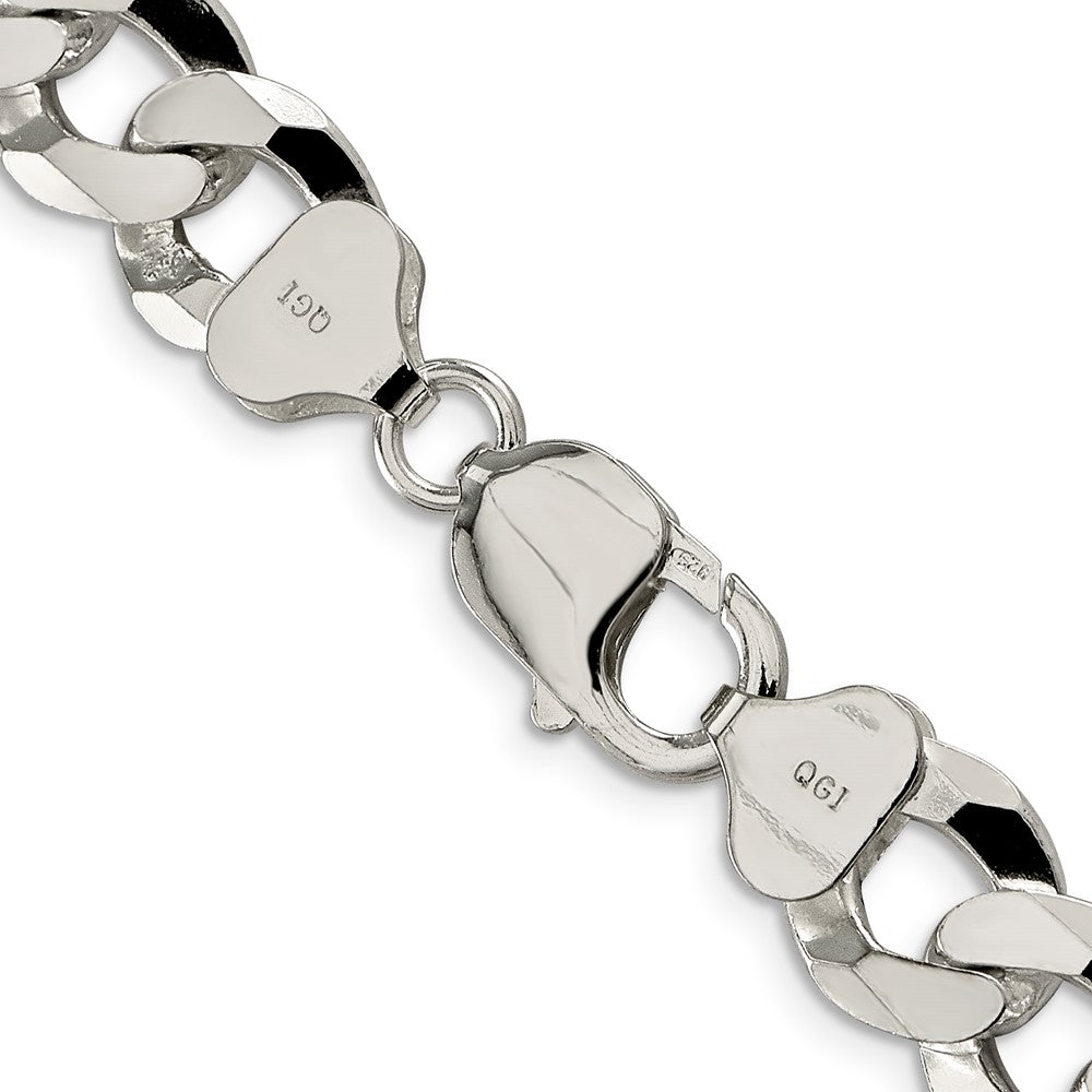 FJC Finejewelers 925 Sterling Silver Beveled Curb Chain 22 Inches x 12.3 mm