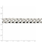 FJC Finejewelers 925 Sterling Silver Beveled Curb Chain 22 Inches x 12.3 mm