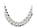 FJC Finejewelers 925 Sterling Silver Beveled Curb Chain 22 Inches x 12.3 mm