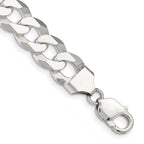 FJC Finejewelers 925 Sterling Silver Beveled Curb Bracelet Chain 8 Inches x 13 mm