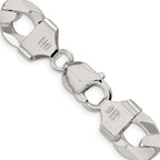 FJC Finejewelers 925 Sterling Silver Beveled Curb Bracelet Chain 8 Inches x 13 mm