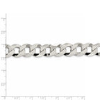 FJC Finejewelers 925 Sterling Silver Beveled Curb Bracelet Chain 9 Inches x 13 mm
